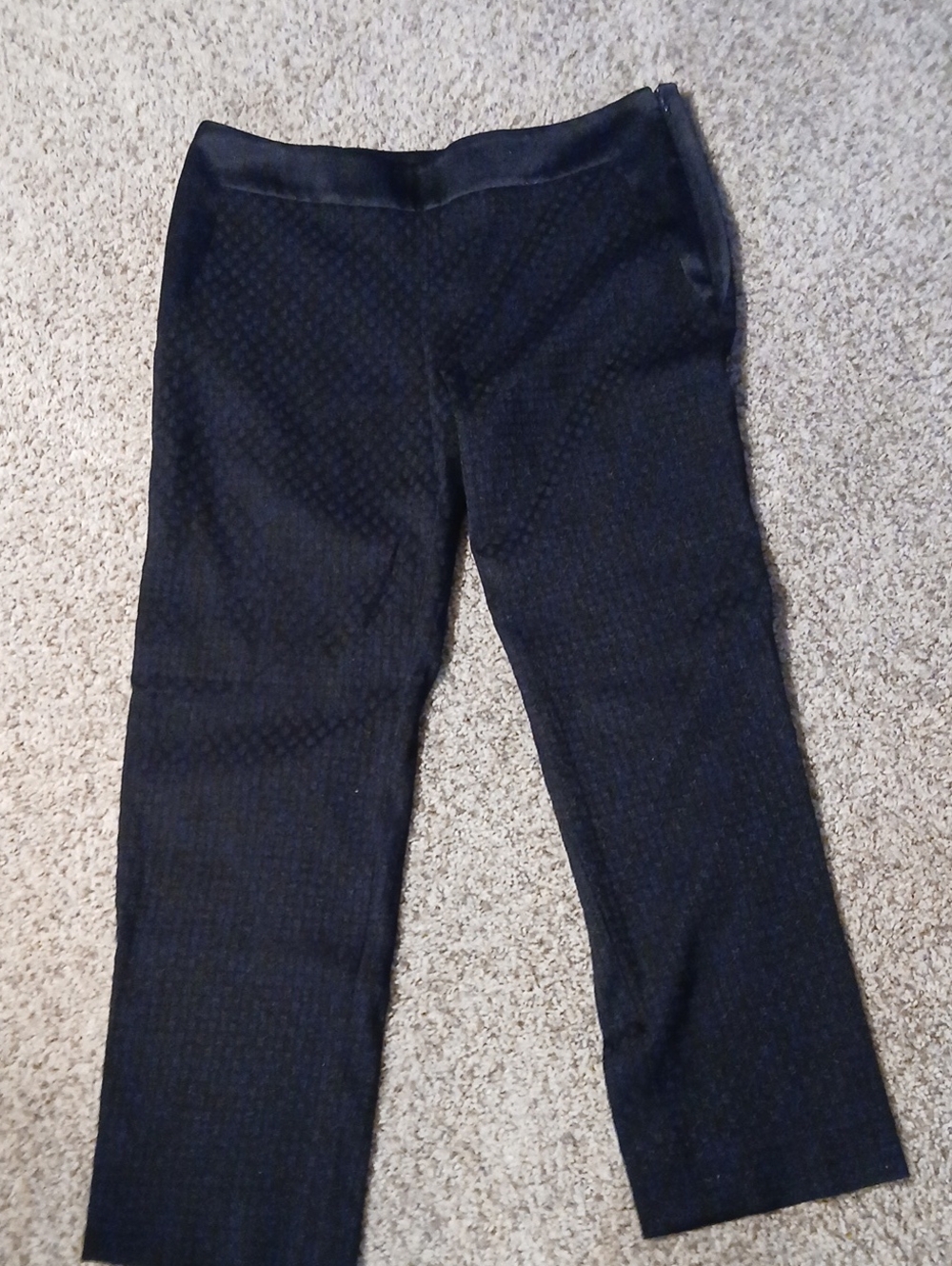Banana Republic Black Professional Office Textured Dress Pants Side Zipper